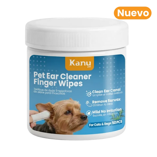 Toallitas de Dedo Limpiadoras de Oídos Kanu Pet para Perro y Gato