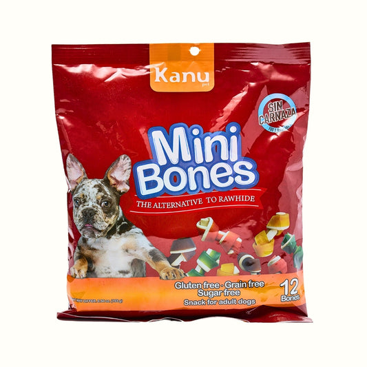 Snack Mini Huesos con Sabores surtidos Kanu Pet Mini Bones Pet para Perros x 12 Unds