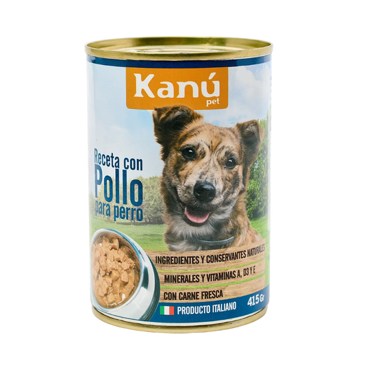 Alimento Húmedo de Pollo para Perro  Kanu Receta Con Pollo