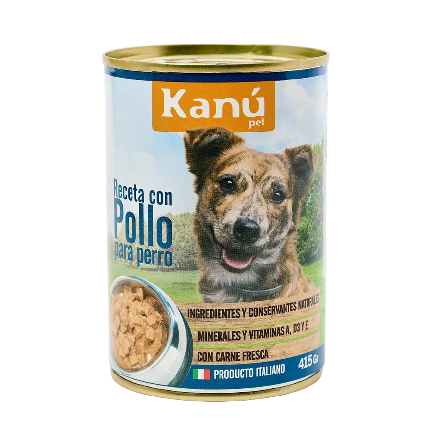 Alimento Húmedo de Pollo para Perro  Kanu Receta Con Pollo