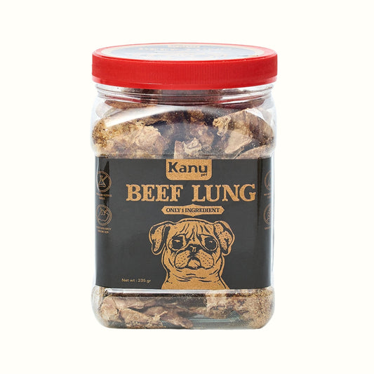 Snack Pulmón de Cerdo Deshidratado Kanu Pet para Perros en Frasco, Un Solo ingrediente 100% natural