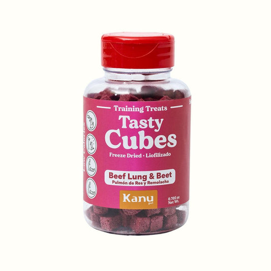 Kanu Pet Tasty Cubes de Remolacha Liofilizada para Perros, Ideales para Entrenar, Bajas en Calorías y Llenas de Sabor