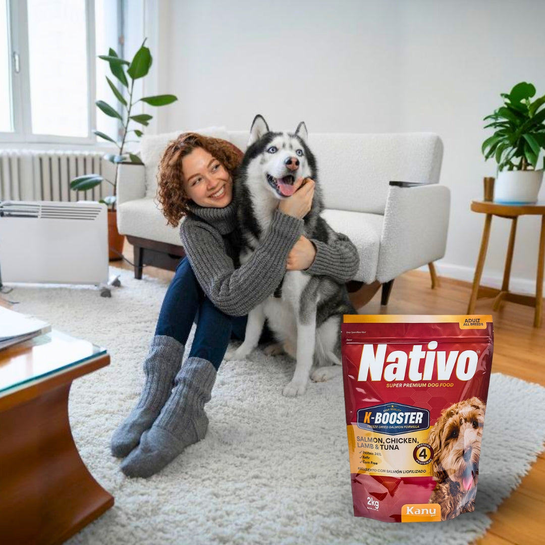 Alimento Seco Nativo K-Booster Salmón, Pollo, Cordero y Atún Kanu Pet para Perro Adulto 2kg