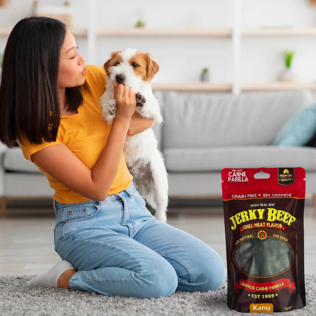 Snack de Cábano Jerky Grill Meat Flavor Kanu Pet Para Perro