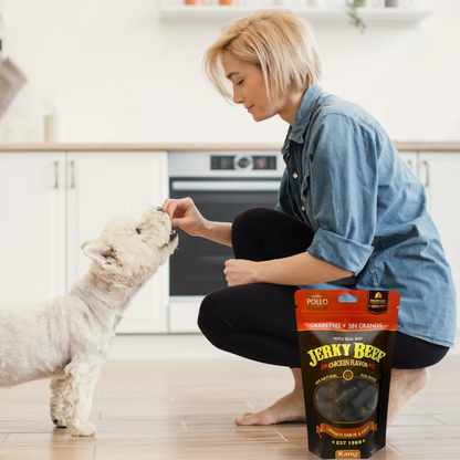 Snack de Cábano Jerky Beef Chicken Flavor Kanu Pet Para Perro