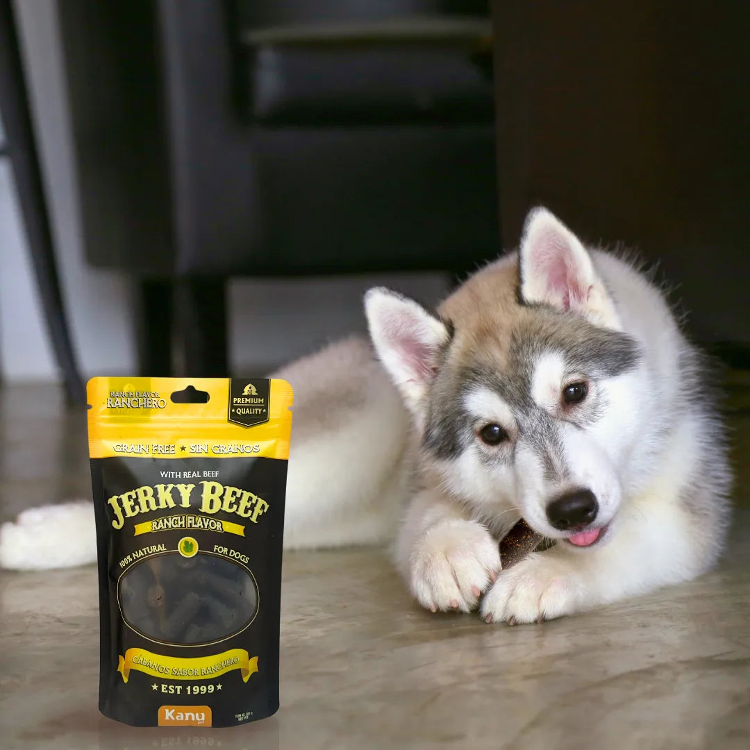 Snack de Cábano  Jerky Beef Ranch Flavor Kanu Pet Para Perro