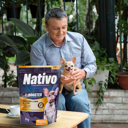 Alimento Seco Nativo K-Booster Pollo, Cordero y Atún Kanu Pet para Perro Cachorro 2kg