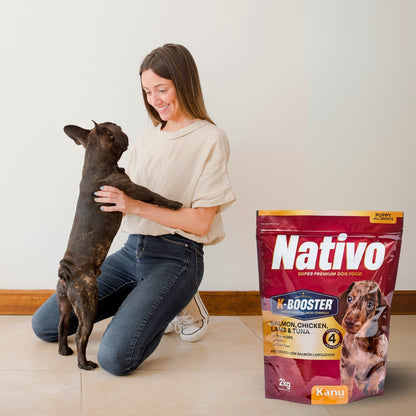 Alimento Seco Nativo K-Booster Salmón, Pollo, Cordero y Atún Kanu Pet para Perro Cachorro 2kg