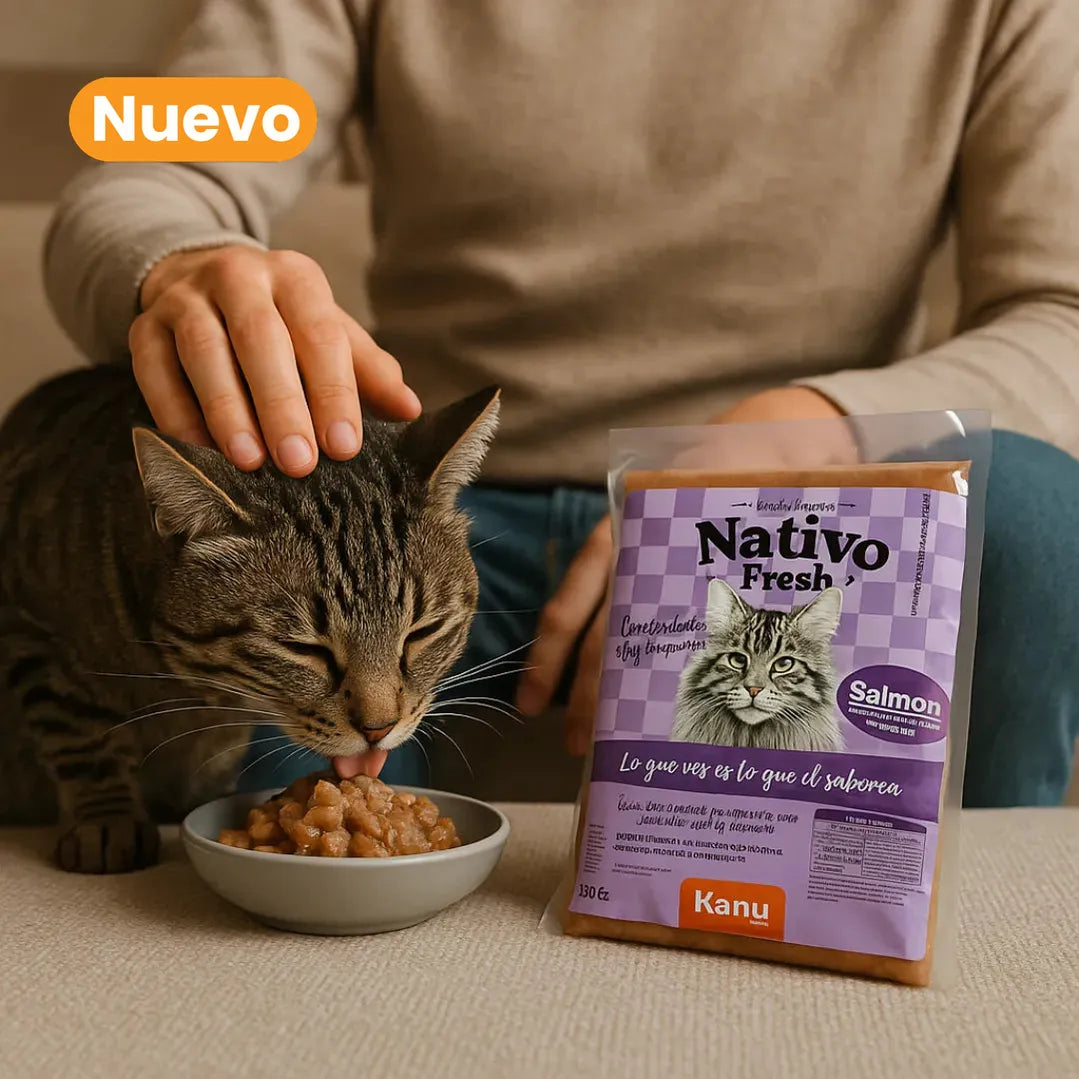 Alimento Congelado Nativo Fresh Salmón Kanu Pet para Gato Adulto y Cachorro