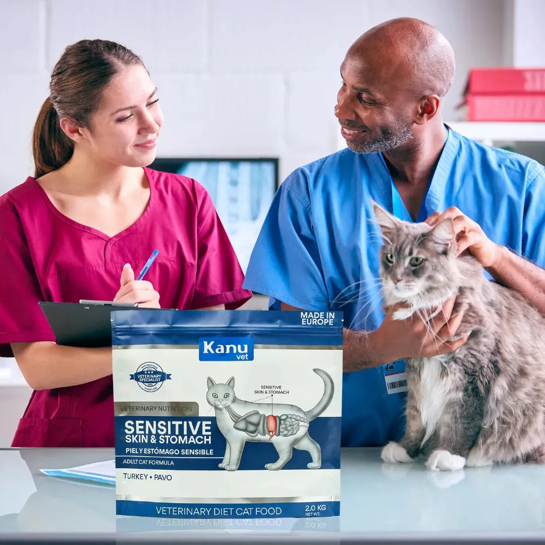 Alimento Seco Medicado Sensitive Skin & Stomach Kanu Vet para Gato Adultos