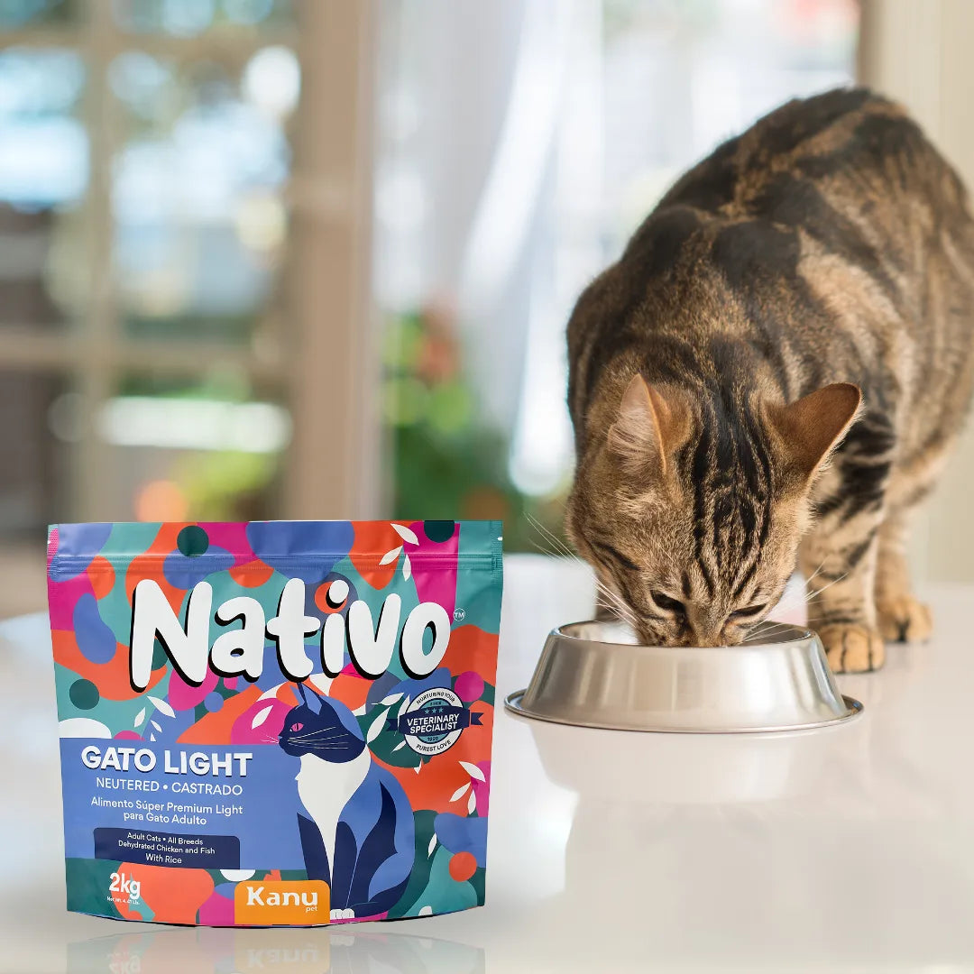 Alimento Seco Nativo Light Pollo/Pescado Kanu Pet para Gato Castrado