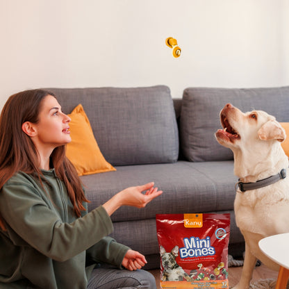 Snack Mini Huesos con Sabores surtidos Kanu Pet Mini Bones Pet para Perros x 12 Unds