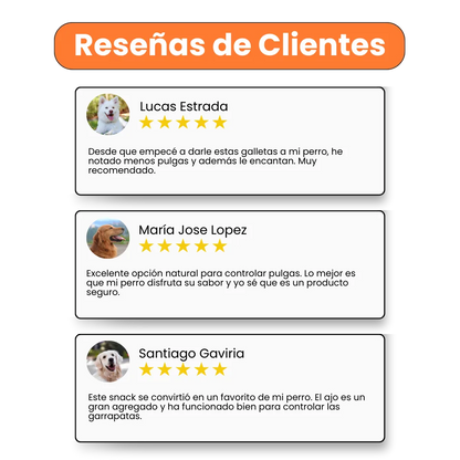 Galletas Blandas con Ajo Kanu Control Pulgas y Garrapatas Kanu Pet para Perro. 100% Naturales