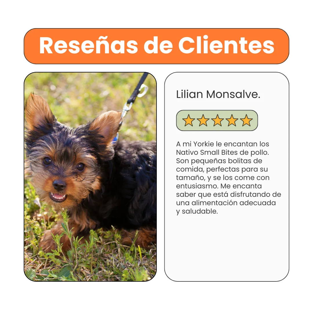 Alimento Seco Nativo Small Bites Pollo y Pescado Kanu Pet para perro adulto