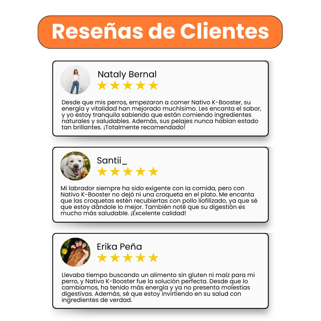 Alimento Seco Nativo K-Booster Pollo Cordero y Atún Kanu Pet para Perro Adulto