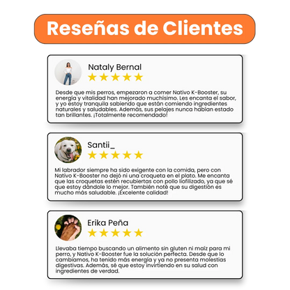 Alimento Seco Nativo K-Booster Pollo Cordero y Atún Kanu Pet para Perro Adulto