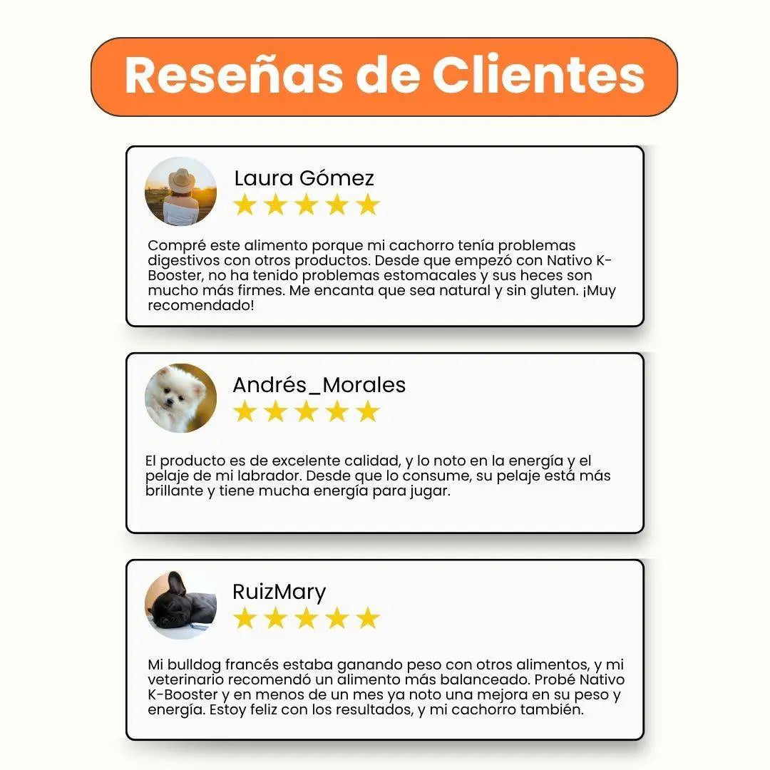 reseñas - Alimento Seco K-booster kanu pet para perro cachorro toda raza