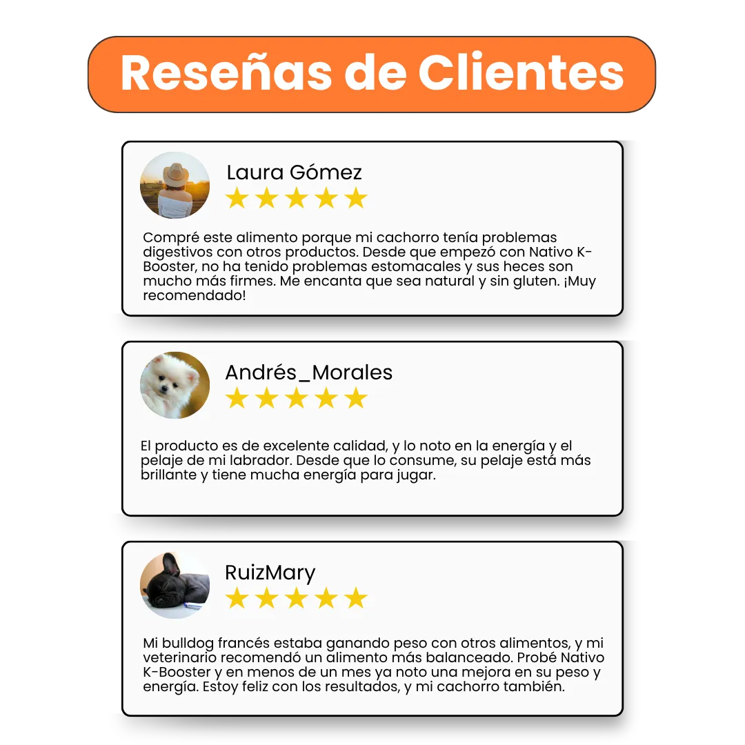 Alimento Seco Nativo K-Booster Pollo Cordero y Atún Kanu Pet para Perro Cachorro