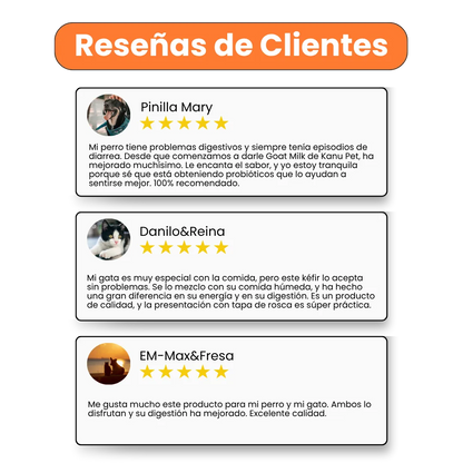 Kéfir Leche De Cabra Natural Kanu Pet Para Perro y Gato Bolsa