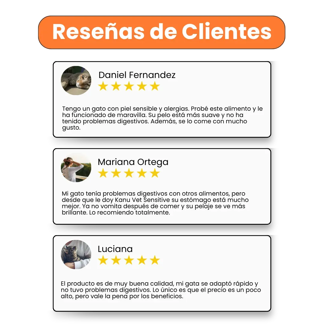 Alimento Seco Medicado Sensitive Skin & Stomach Kanu Vet para Gato Adultos