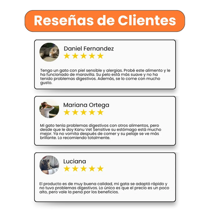 Alimento Seco Medicado Sensitive Skin & Stomach Kanu Vet para Gato Adultos