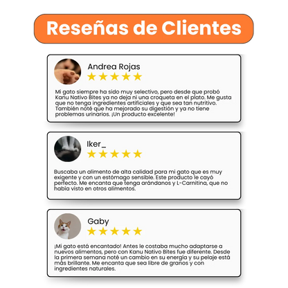 Alimento  Seco Nativo Bites Salmón Pato y Pollo Kanu Pet para Gato Adulto