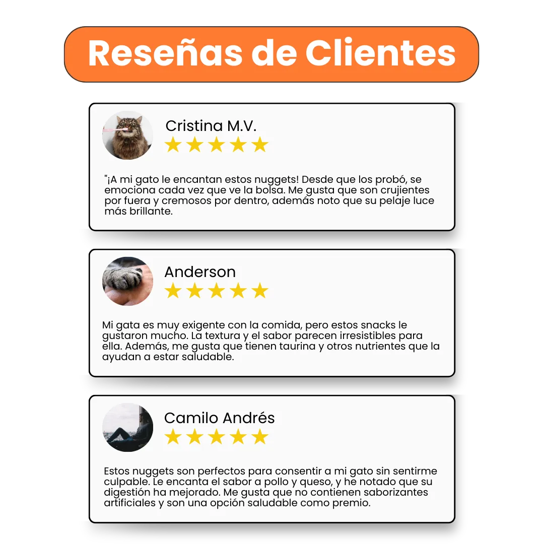 Snack Nuggets de Pollo y Queso Kanu Pet para Gato