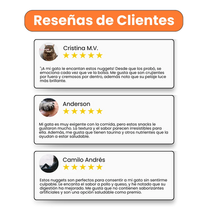 Snack Nuggets de Pollo y Queso Kanu Pet para Gato