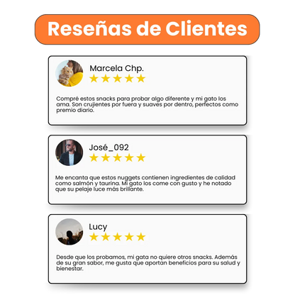 Snack Nuggets de Salmón Kanu Pet para Gato