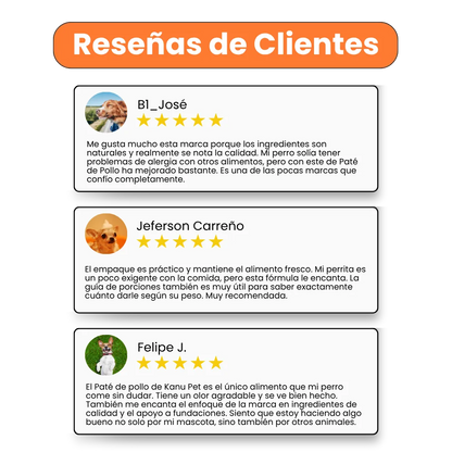 Alimento Húmedo Paté de Pollo Kanu Pet para Perros