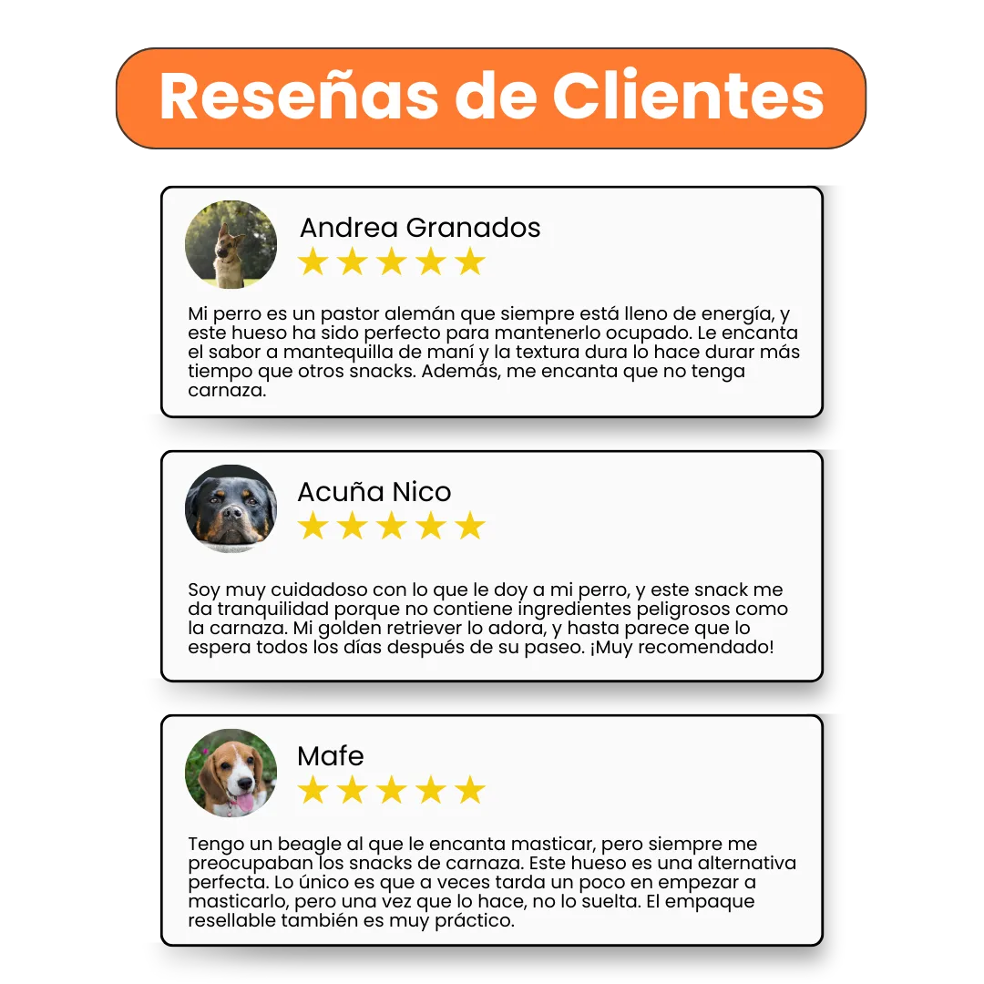 Snack Hueso Grande de Mantequilla de Maní y Batata Kanu Pet Hueso para Perro