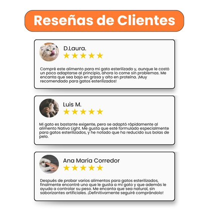 Alimento Seco Nativo Light Pollo/Pescado Kanu Pet para Gato Castrado