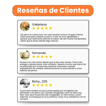 Alimento Congelado Nativo Fresh sabor a Pollo y Quinoa Kanu Pet para perros. 100% Comida Real