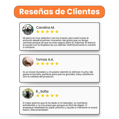 Snack Hueso Grande de Carne y Batata Kanu Pet Hueso para Perro