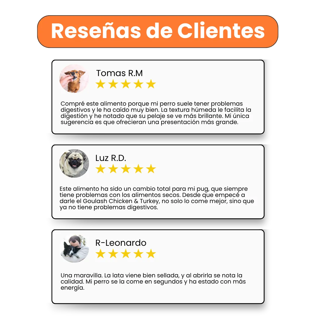 Alimento Húmedo Goulash Pollo y Pavo Kanu Pet para perro adulto Lata