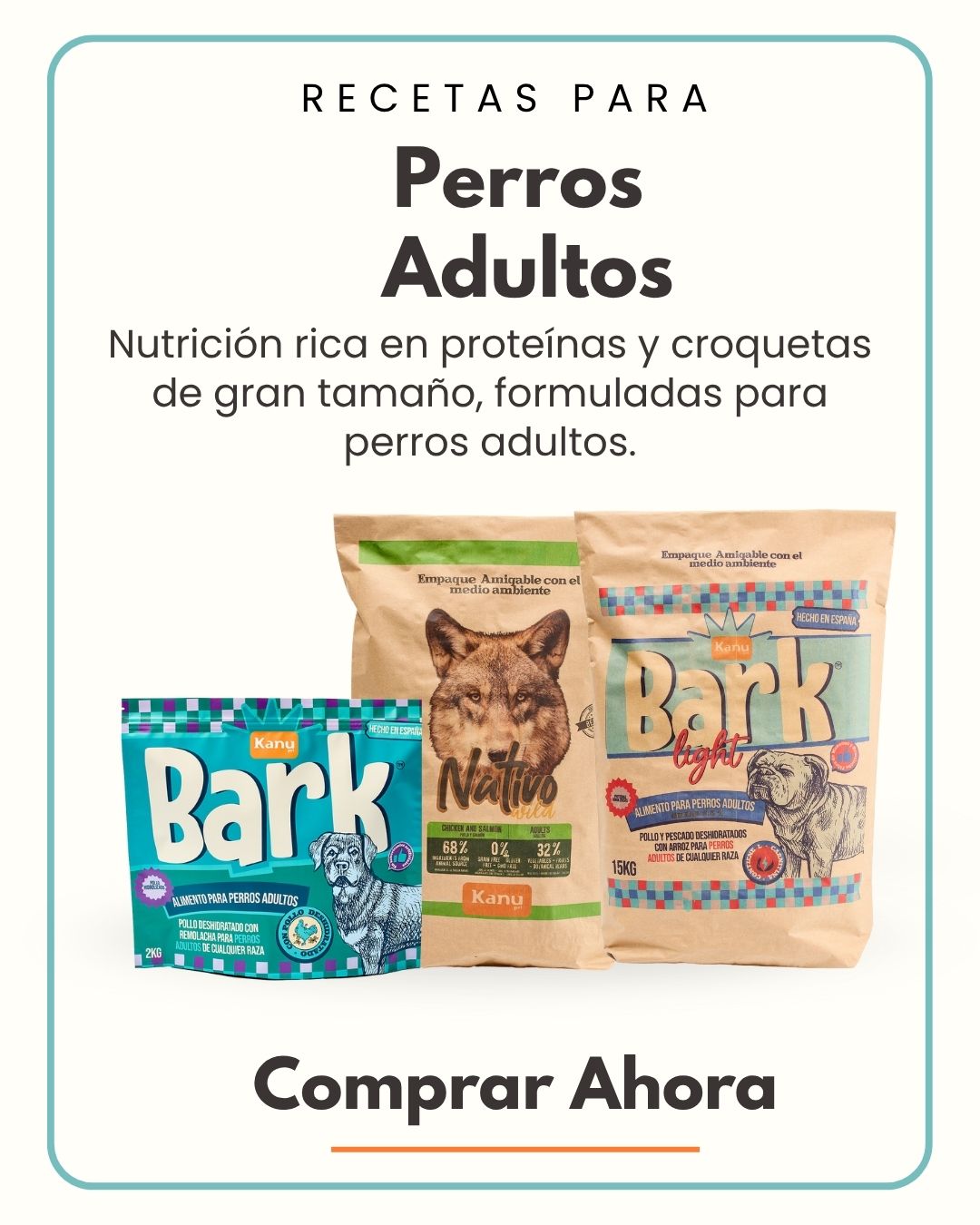 Recetas Kanu pet para perros adultos