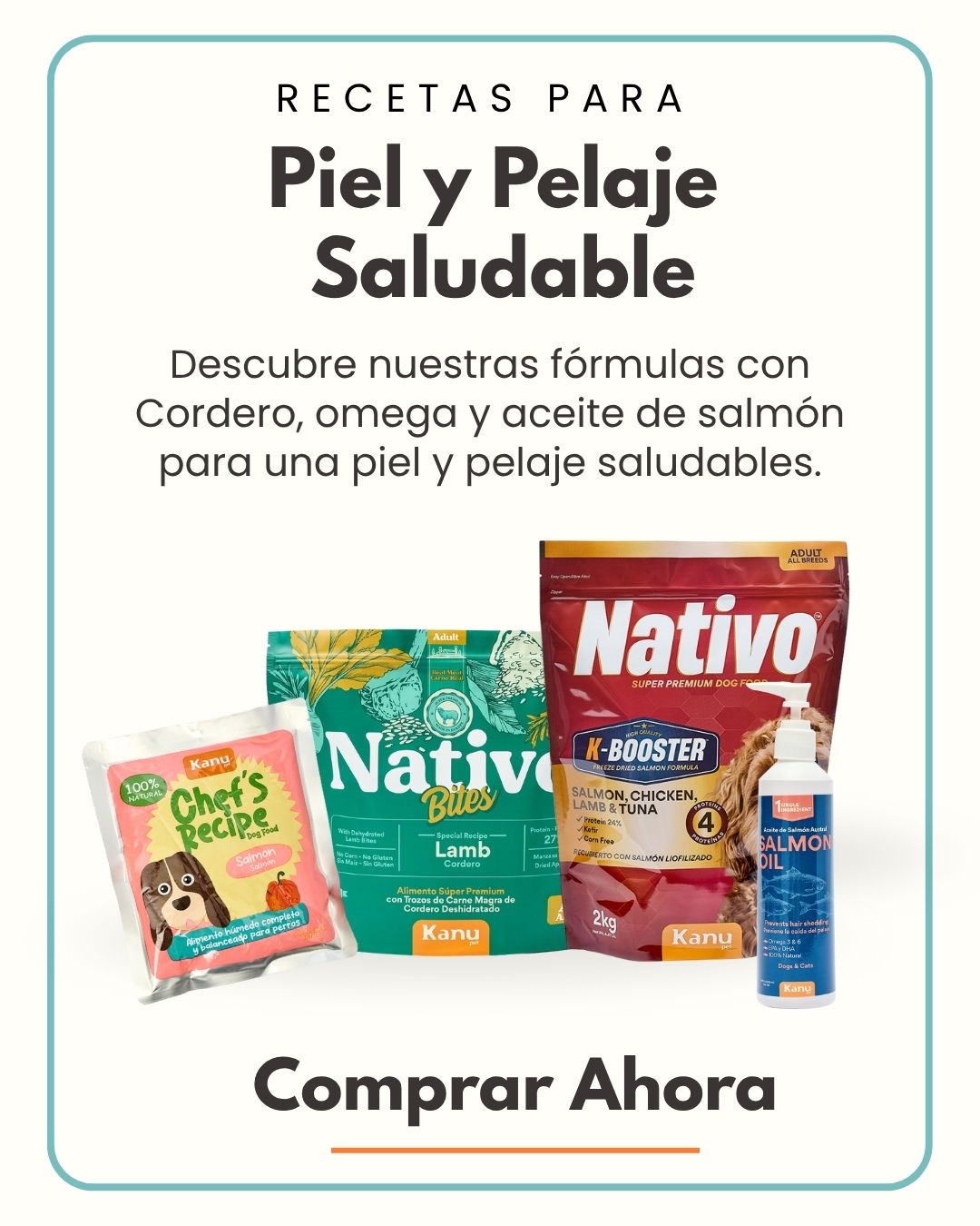 Recetas Kanu pet piel y pelaje saludable mascotas