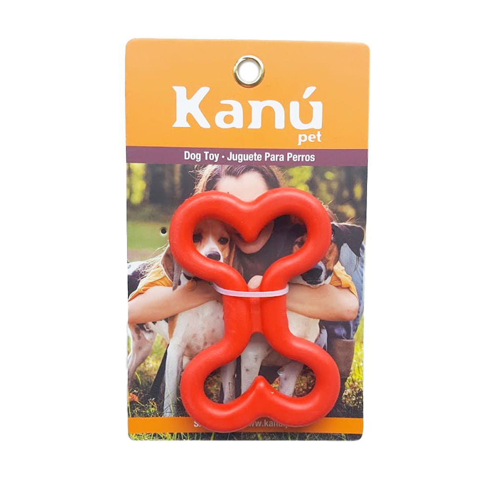 Juguete Hueso de Rubber Rojo Kanu Pet para perro