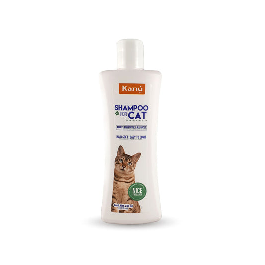 Shampoo con agradeble Fragancia Kanu para Gato 240 ML - {{ Kanu Pet }}