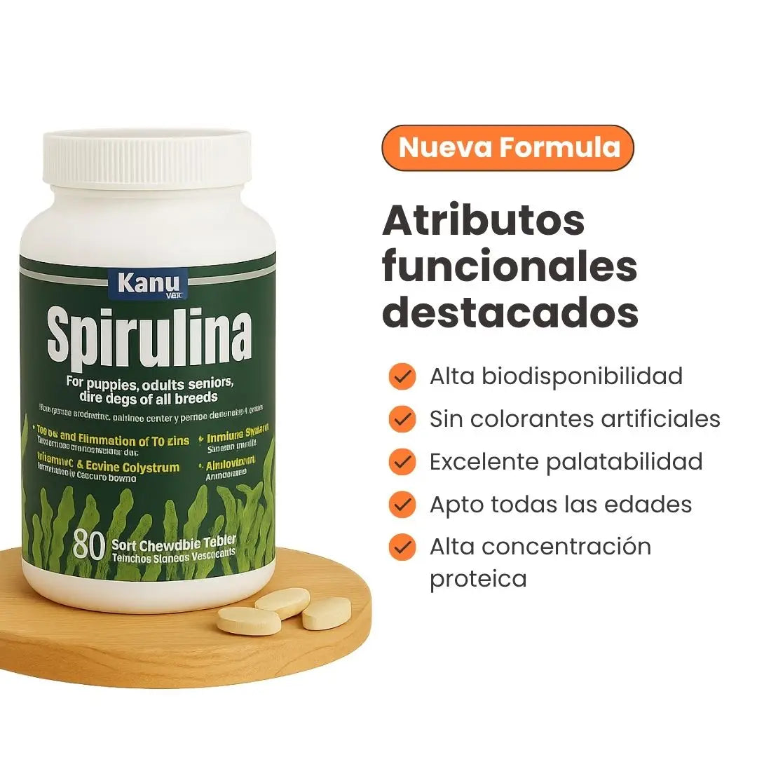 Suplemento spirulina para perro - kanu pet