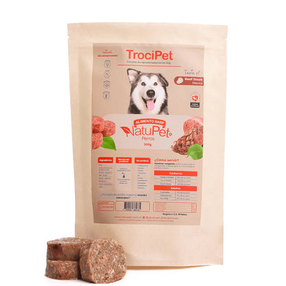Alimento Congelado TrociPet Beef Steak Natupet para Perros