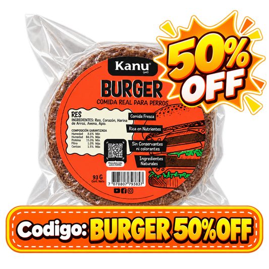 Alimento Congelado Burger sabor Carne Kanu Pet para Perros 100% Comida Real