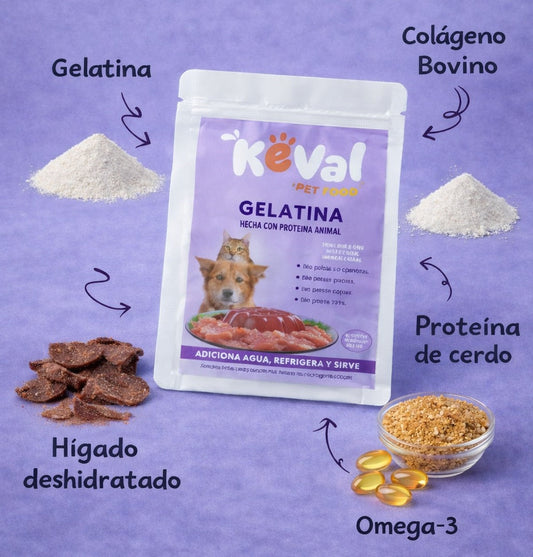 Gelatina Hi Barf para Perros y Gatos con Colágeno y Omega 3