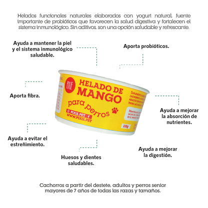 Snack Helado de Mango Pixie para perros