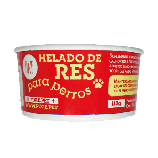 Snack Helado de Res Pixie para perros