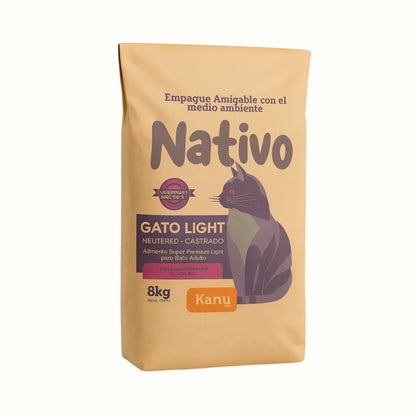 Alimento Seco Nativo gato castrado Pollo Kanu pet para gato adulto toda raza
