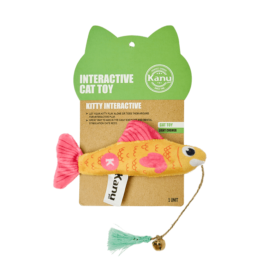 Juguete de Peluche Pez Amarillo con Catnip Kanu Pet para Gato