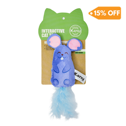 Juguete de Peluche Raton Azul con Catnip Kanu Pet para Gato