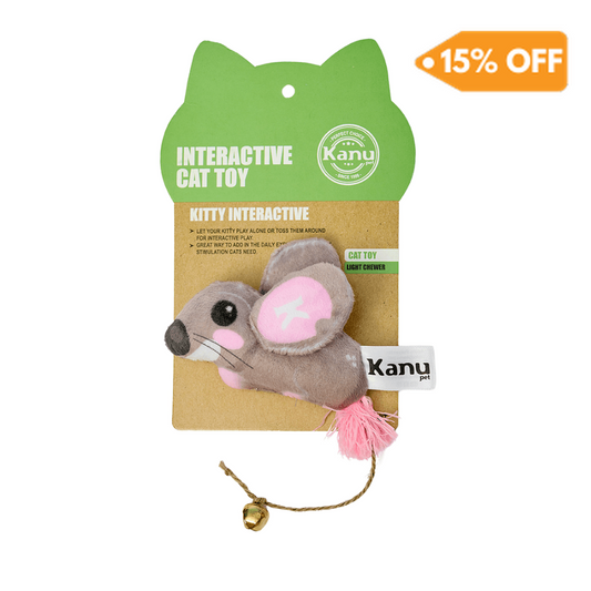 Juguete de Peluche Ratón Gris con Catnip Kanu Pet para Gato