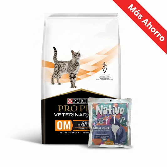 Paquete Proplan Veterinary OM Para Gato + Nativo Light Chef’s Recipe Kanu Pet para Gatos